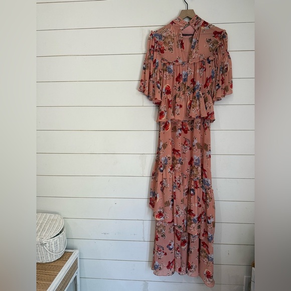 Cinq a Sept Jamie Georgette Floral Tiered Dress - Picture 7 of 13